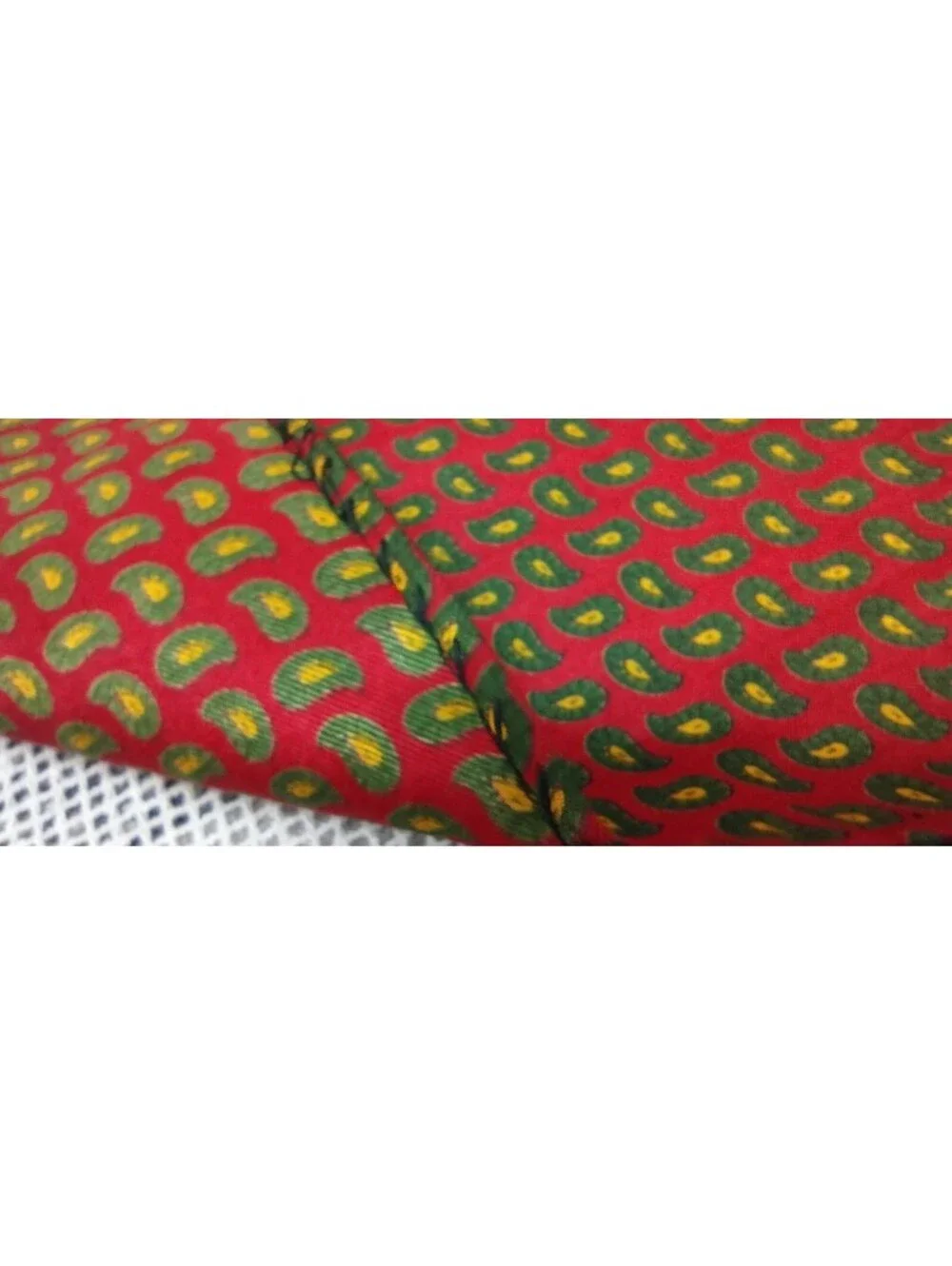 Vintage 40s 1950s Avocado Tiny Paisley Handkerchief 14 inch Gangster Terra Brown